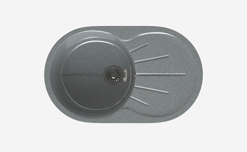 MAXSTONE Мойка глянцевая MS-5 (темно-серая) 735*450*215
